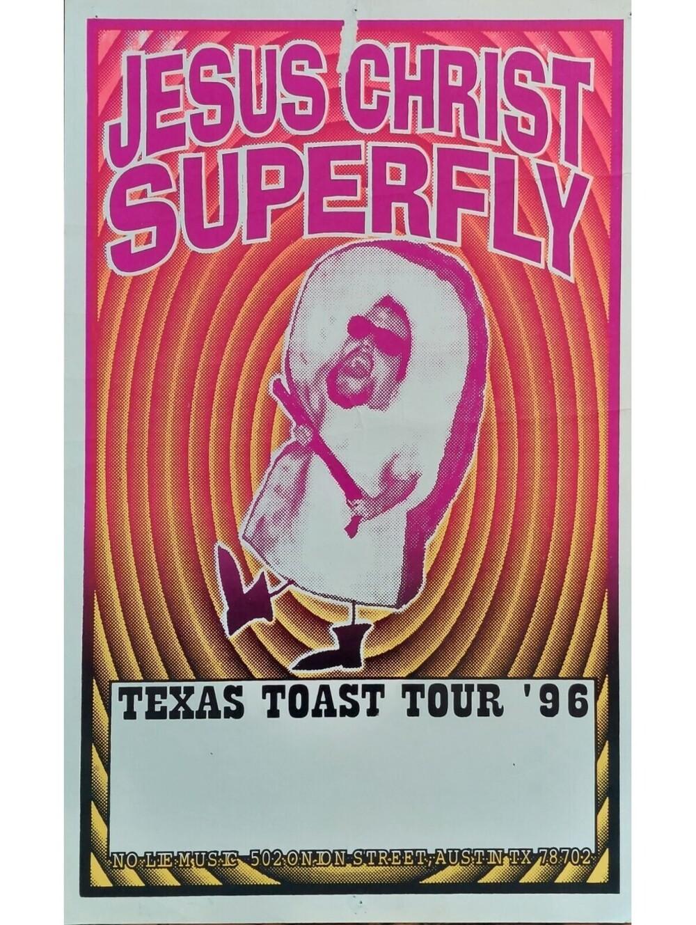 Jesus Christ SUPERFLY 1996 Texas Toast Tour Poster Handbill Flyer 11x17" RARE!